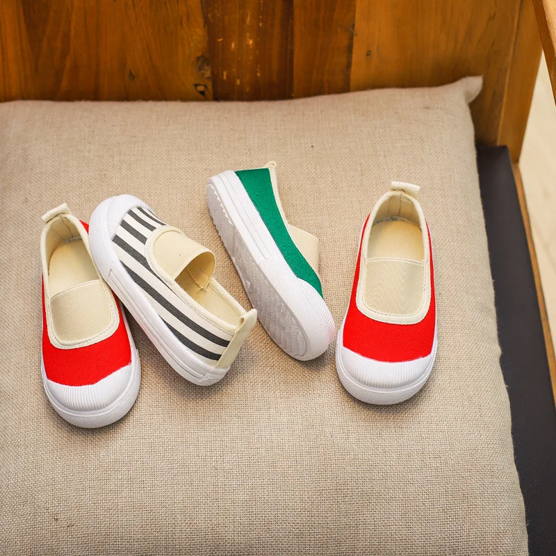 2018 New Arrived Children Canvas Shoes For Girls Boys Sneakers White Black Kids Pedal Lazy Sport Size S84 | Детская одежда и обувь