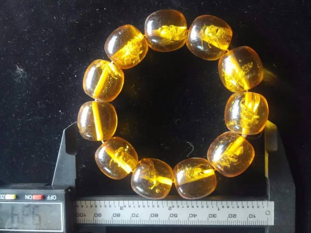 Natural amber bee Bracelet | Дом и сад