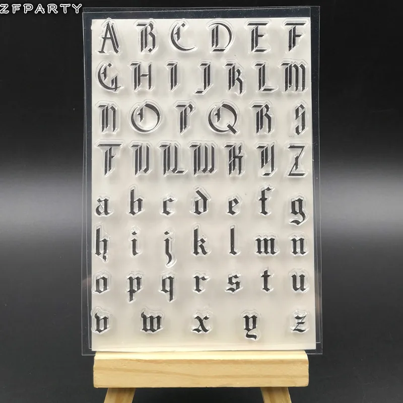 ZFPARTY готические буквы прозрачный силиконовый штамп/печать для DIY скрапбукинга/фото декоративная открытка для альбома