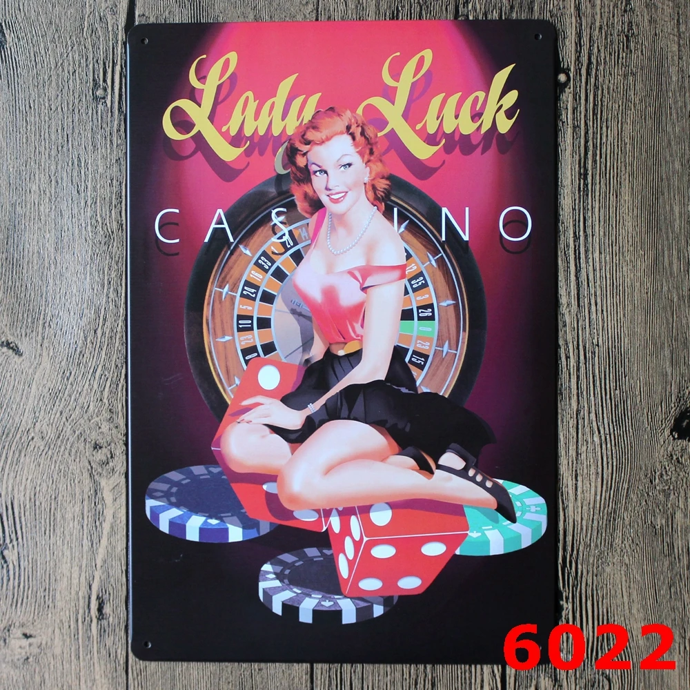 Волшебная девушка игральная карта оловянные вывески металлическая живопись