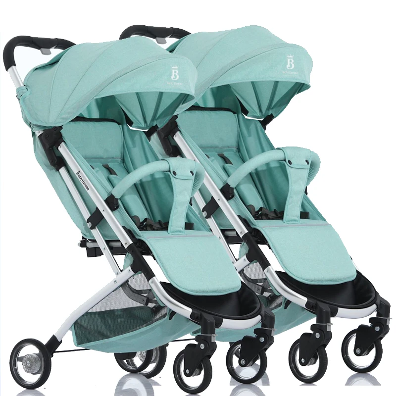 Съемные Легковесные складные коляска Babyfond Twins можно сидеть и лежать на одной
