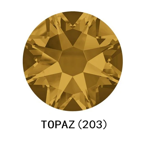 Topaz 16 граней ss16 ss20 Flatback не исправление стразы прозрачный AB Siam многоцветный для дизайна ногтей украшения одежды - Цвет: Topaz