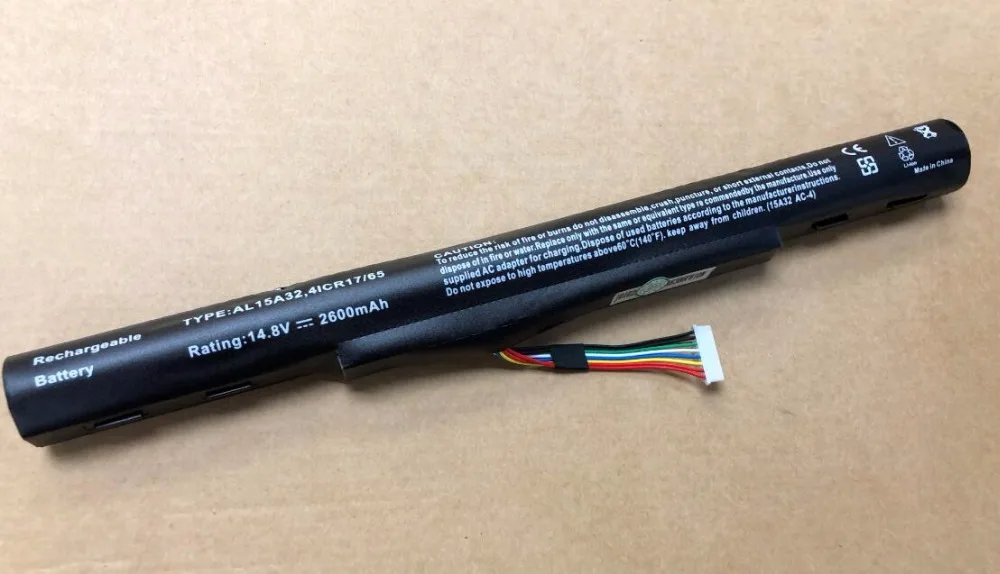 AL15A32 4ICR17/65 ноутбук Батарея для Acer E5 422G 472 473 522 532 532T 573 722 ES1 420 V3 574TG 772|Аккумуляторы