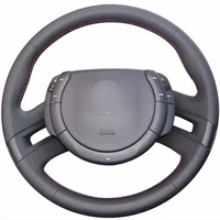 diy sewing on pu leather steering wheel cover exact fit for citroen c4 picasso