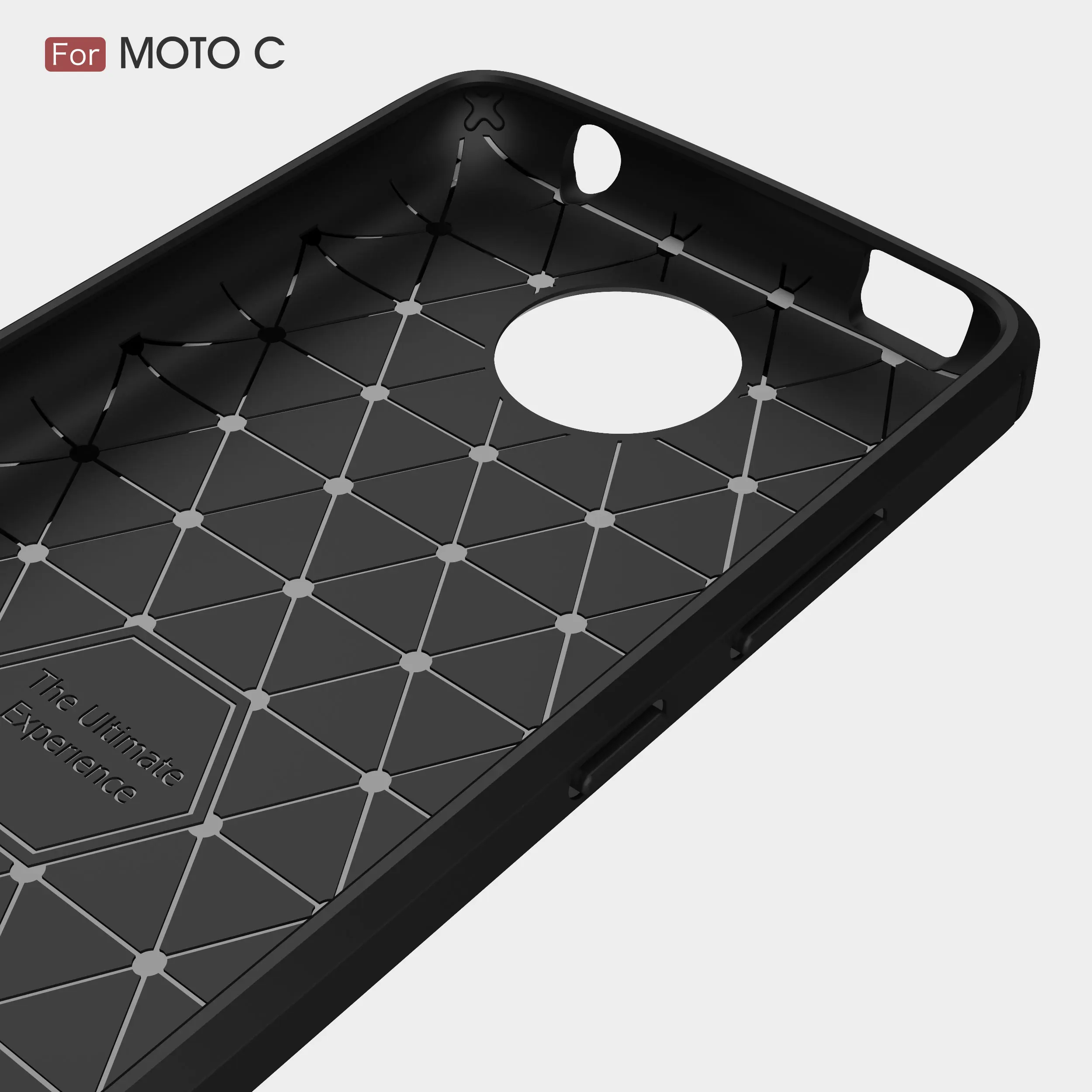 Чехол для Motorola Moto C тонкий мягкий силиконовый роскошный матовый чехол с текстурой