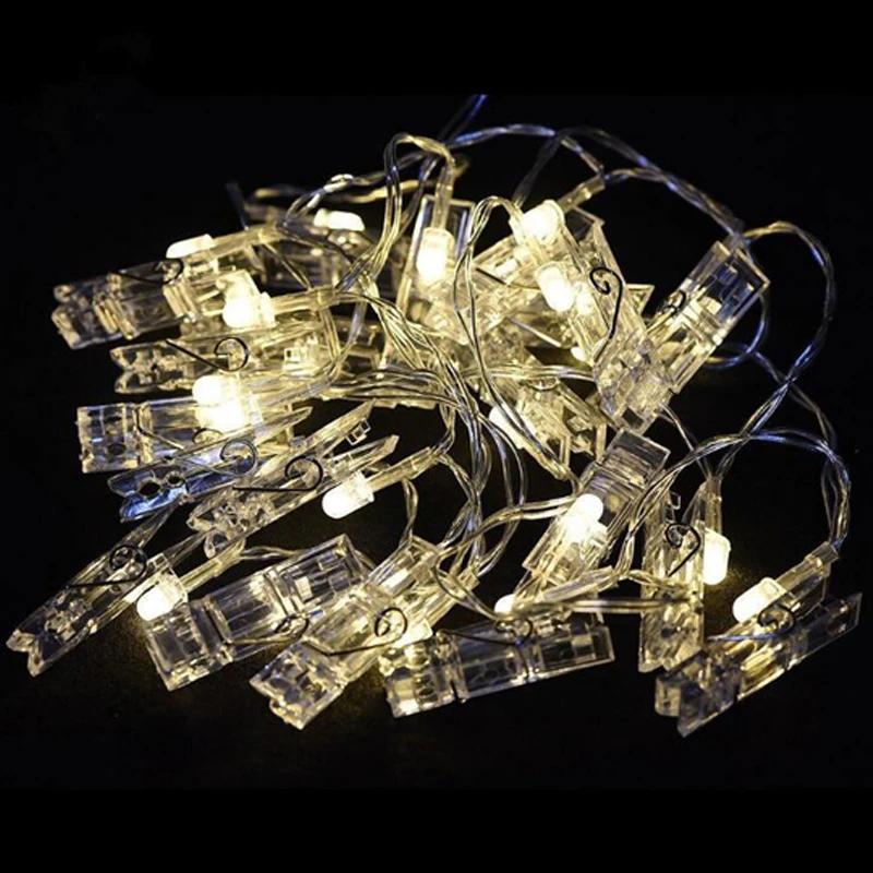 8 функциональная светодиодная гирлянда с зажимом 20ledsphoto дистанционным