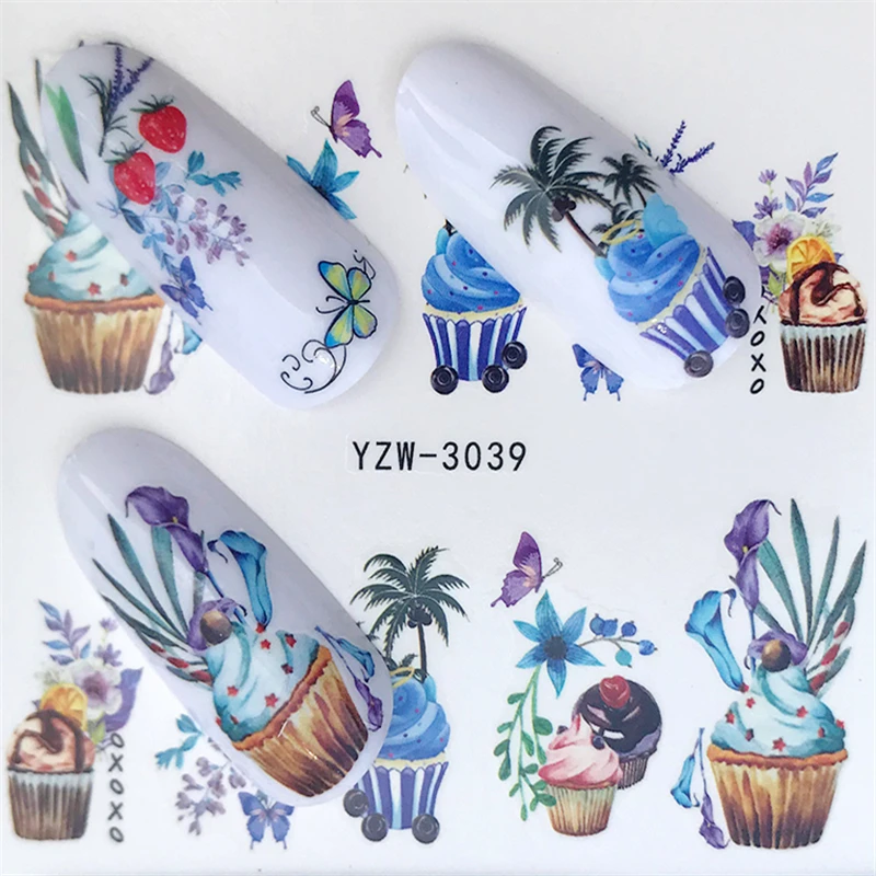 

LCJ 32 Designs Gorgeous Necklace Black Red Blue Sticker Nail Art Tattoos Water Nails Designs for Nail Sticker