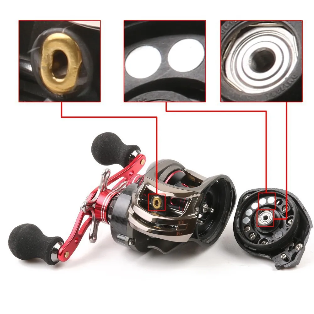 DMK R/L Hand Casting Reel 6.3:1/12BB Round Coil Baitcasting Fishing Carretilha Molinete Carretes Pesca Peche Wheel | Спорт и