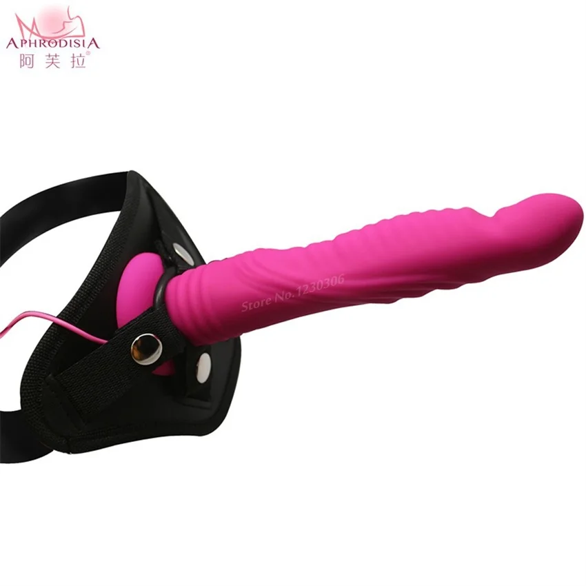 8 дюймовый фаллоимитатор с ремешком APHRODISIA Vibe 7 режимами Вибраторы на пенис
