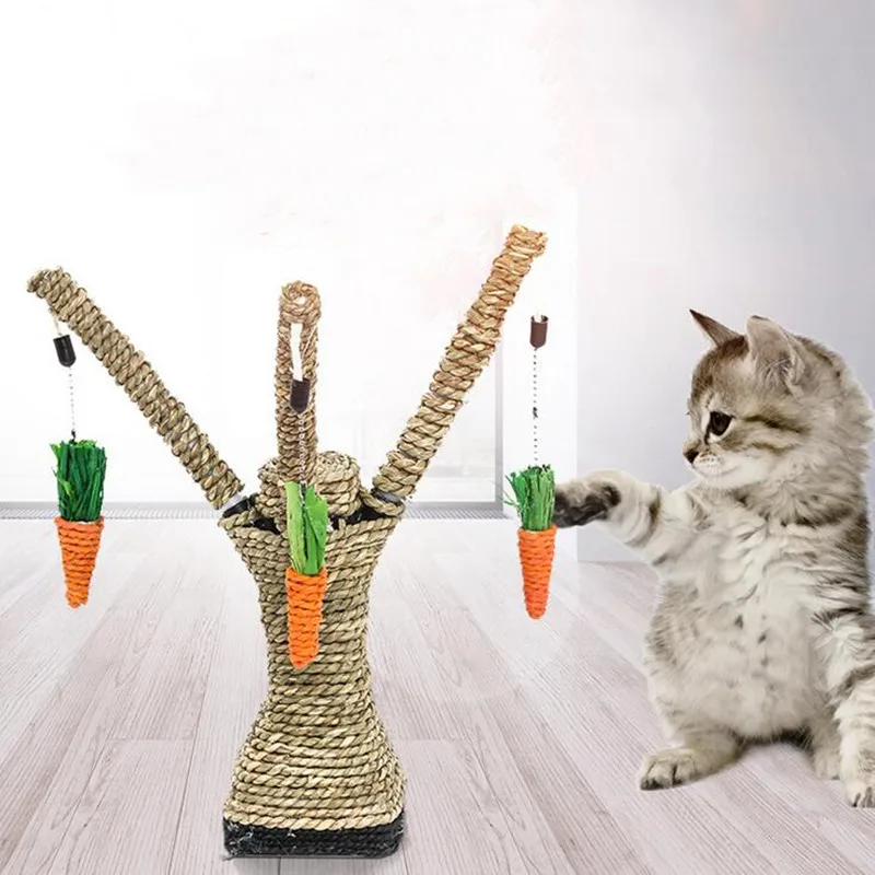 Игрушка для кошек Интерактивная Когтеточка башня с полками скалолазания сизаль