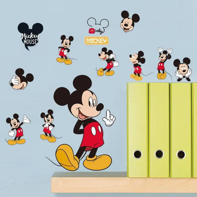 Девушка любовь Микки Минни Маус Искусство Винил diy стикер стены s в детскую