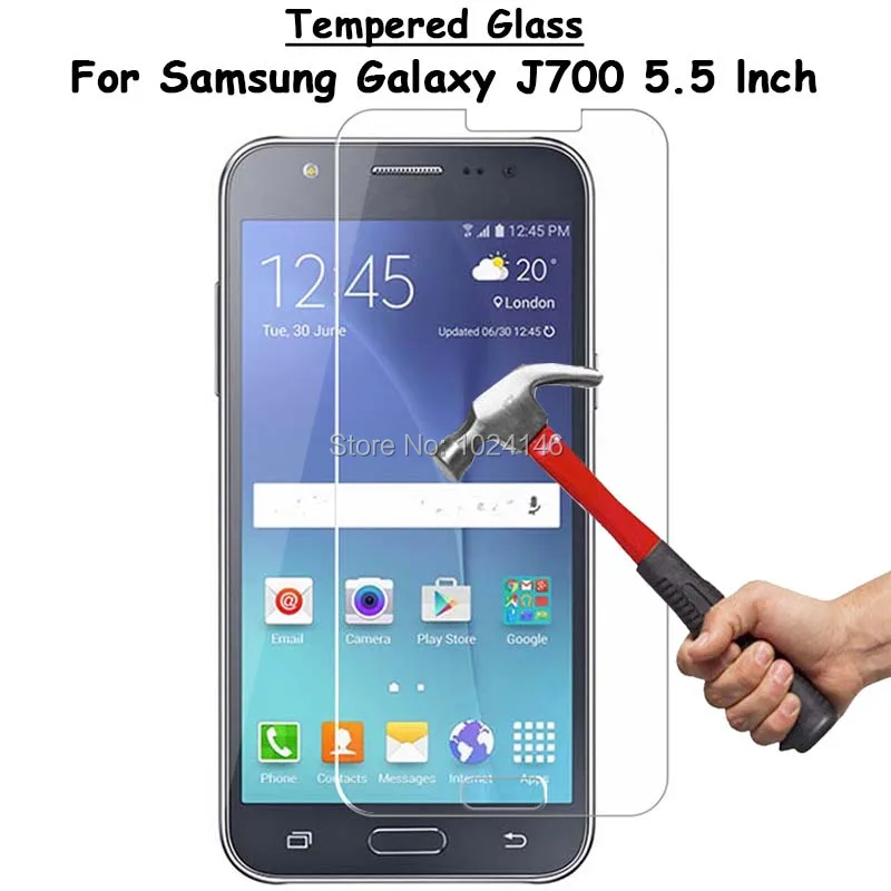 Прозрачное закаленное стекло для Samsung Galaxy J7 2015 J700 защита экрана ультратонкая