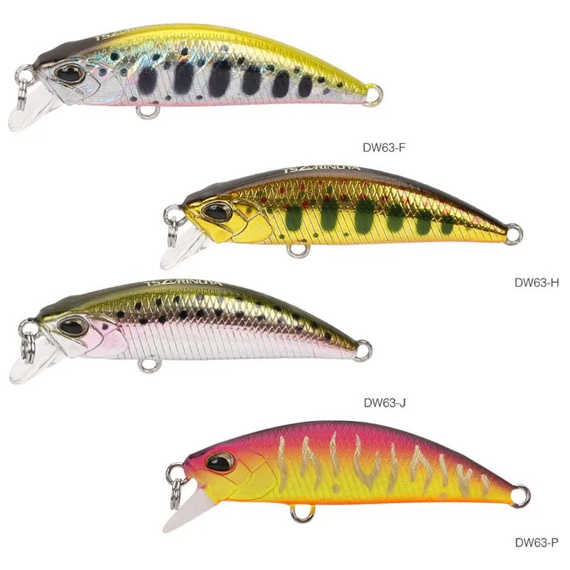 DW63-F-H-J-P TSURINOYA DW63 тонущие приманки Minnow Набор 50 мм 5 г 4 шт. мини Гольян жесткие рыболовные плавающие приманки Искусственные воблеры кренкбейт Peche Leurre - Цвет: DW63-F-H-J-P