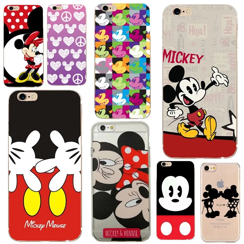 Чехлы для телефонов fundas iphone 7 plus Mickey MinneTPU чехол 6 S 8 5 5S SE Plus 10 X Fundas Coque |