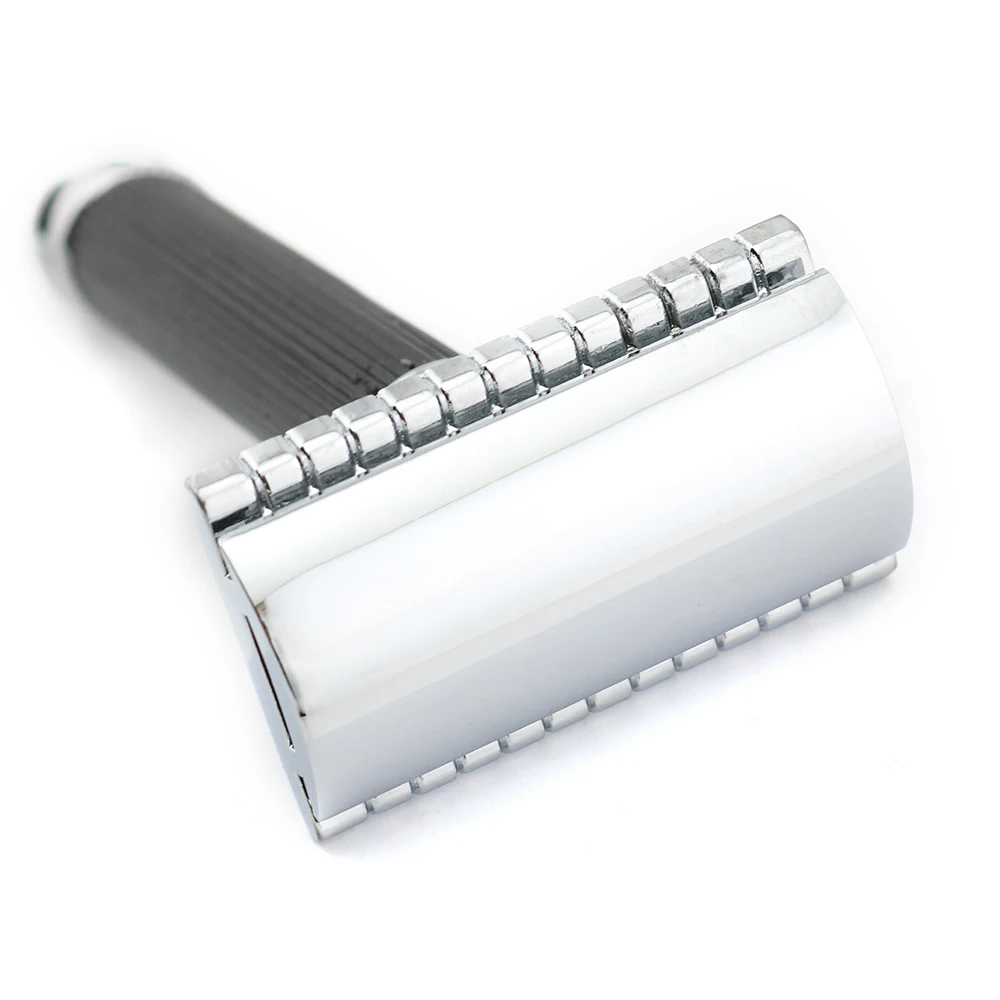 

Double Edge Safety Razor Shaving Razor Black Handle Manual Razor Classic Style 9.8CM Anti Slip handle Lyrebird H4 NEW