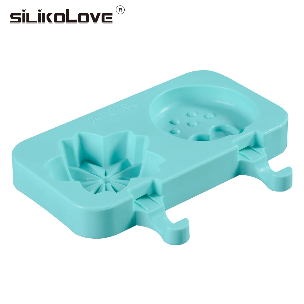 SILIKOLOVE 2 полости клубника цветок искусственные формы для десертов поднос с