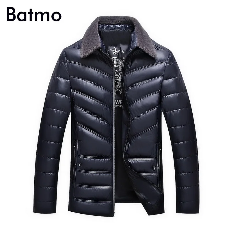 Мужская куртка пуховик Batmo белая ветрозащитная 6509|coat down|duck down jacket menduck |