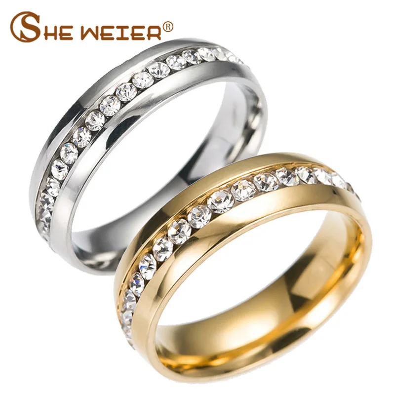 Мужское кольцо SHE WEIER обручальное с цирконием аксессуары для женщин свадебные
