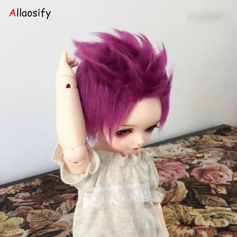 Волосы Allaosify Bjd 1 шт. парик для мальчиков Короткие парики кукол BJD 1/4 1/3 1/6 1/8 14 цветов