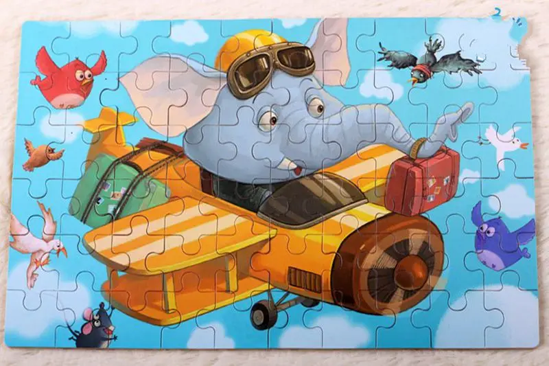 60 шт./компл. деревянная мозаика, анимированная игрушка 3D деревянная головоломка железная коробка пакет головоломка для детей раннего образования Монтессори игрушки