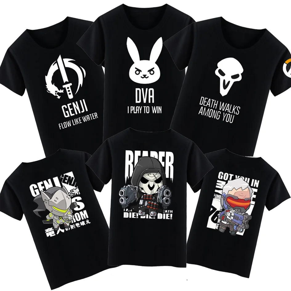 Футболка с надписью W для маленьких мальчиков женщин и мужчин DVA футболка D. va Reaper