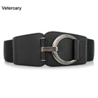 Женский винтажный широкий пояс с пряжкой, готический пояс красного цвета с широкой эластичной резинкой на талии, вечерние аксессуары