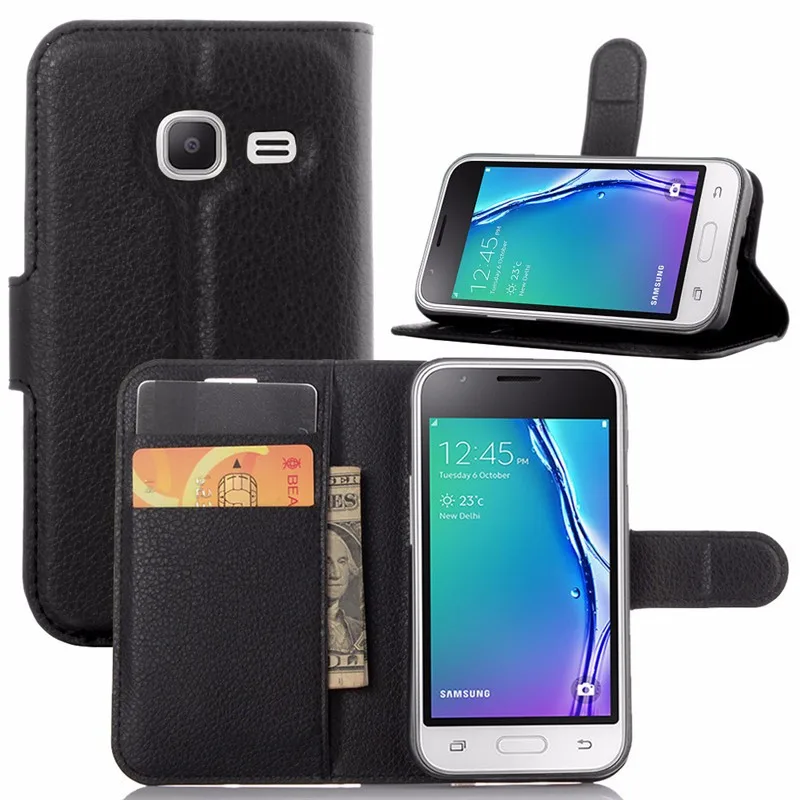 2016 роскошный чехол бумажник из искусственной кожи для Samsung Galaxy J1 Mini J105 J105H J105F / Nxt