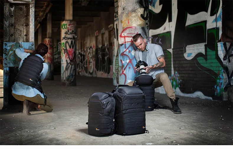 Lowepro ProTactic 350 AW DSLR Камера Фото Сумка из натуральной кожи сумка рюкзак для ноутбука с Всепогодный чехол