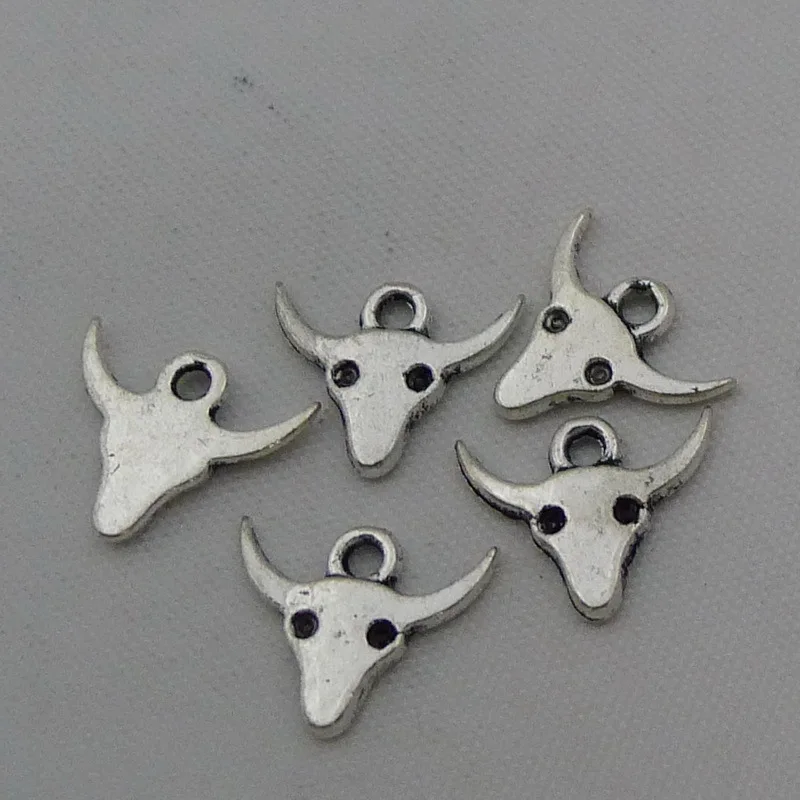 

ALY 300 шт./лот, античные серебряные амулеты в стиле ретро, а0128, с животными, 14x10мм