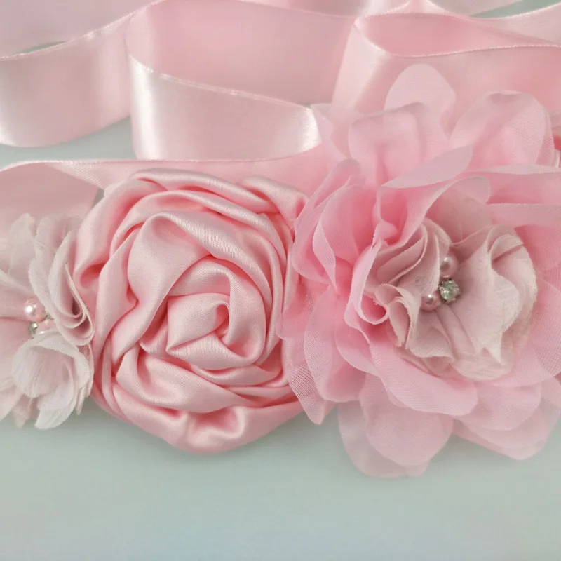 1 компл. Шифоновый розовый белый фиолетовый Цветочный Пояс сочетающийся с