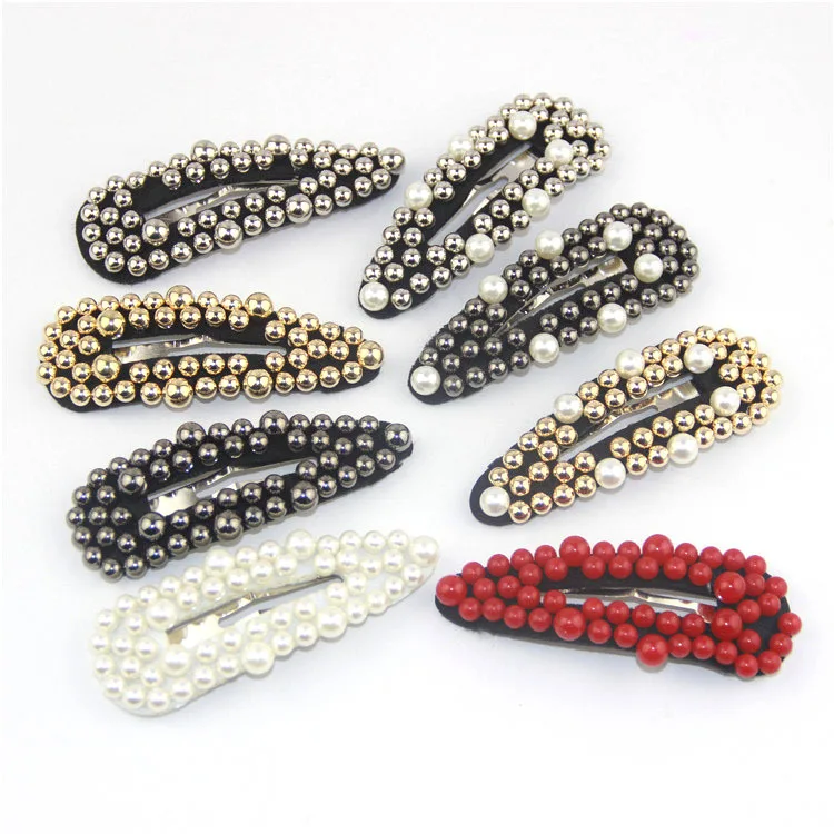 2019 Korea Women Pearl flower Hairpins Vintage Long Barrettes Hair Clip Crystal Metal Hollow Accessories Hairgrip hairgrips | Украшения и