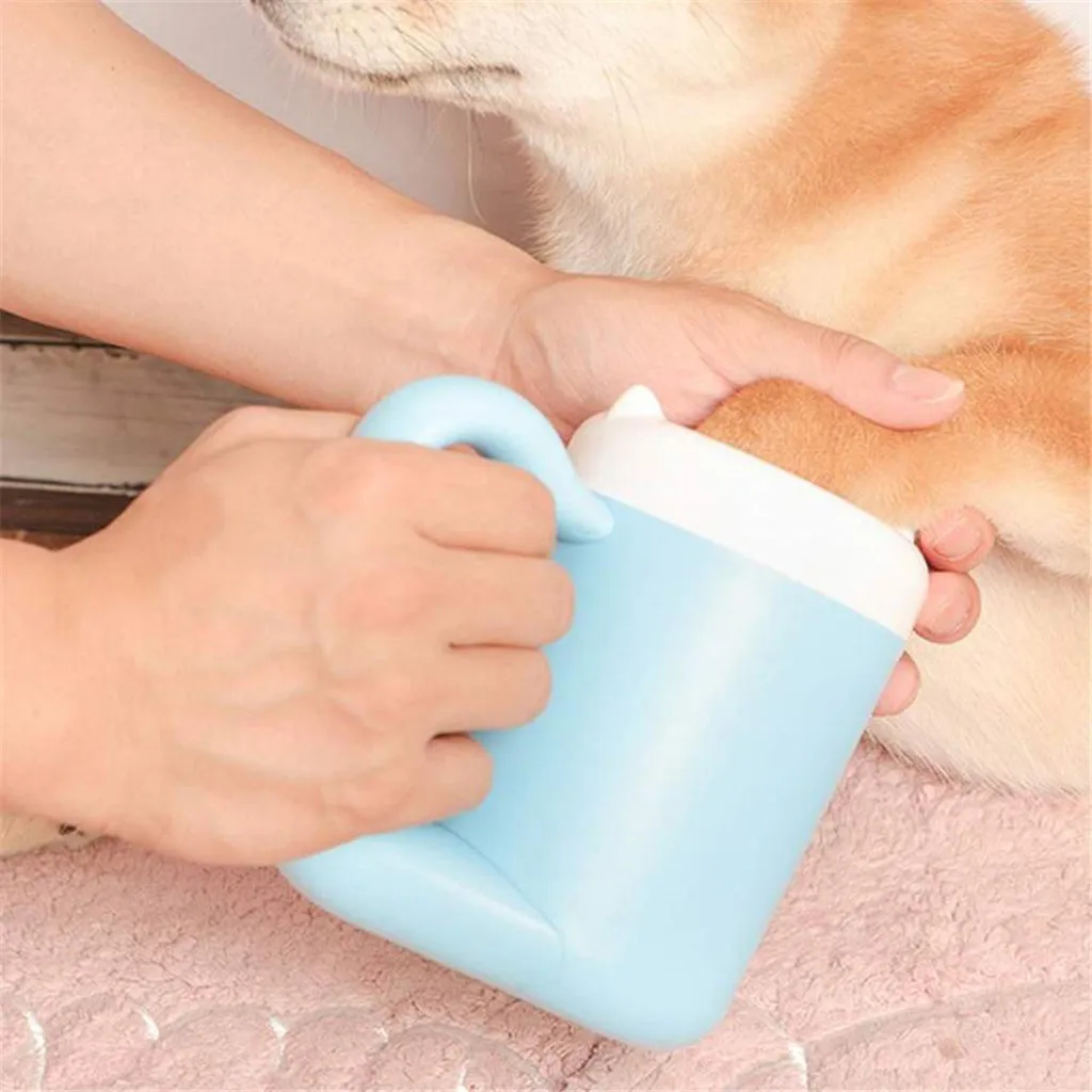 Trsnser Pet Dog Foot Cleaning Cup Paw Brush Pink Portable Clean Tool Washing ABS Washer Outdoors 19Mer27 P35 | Дом и сад