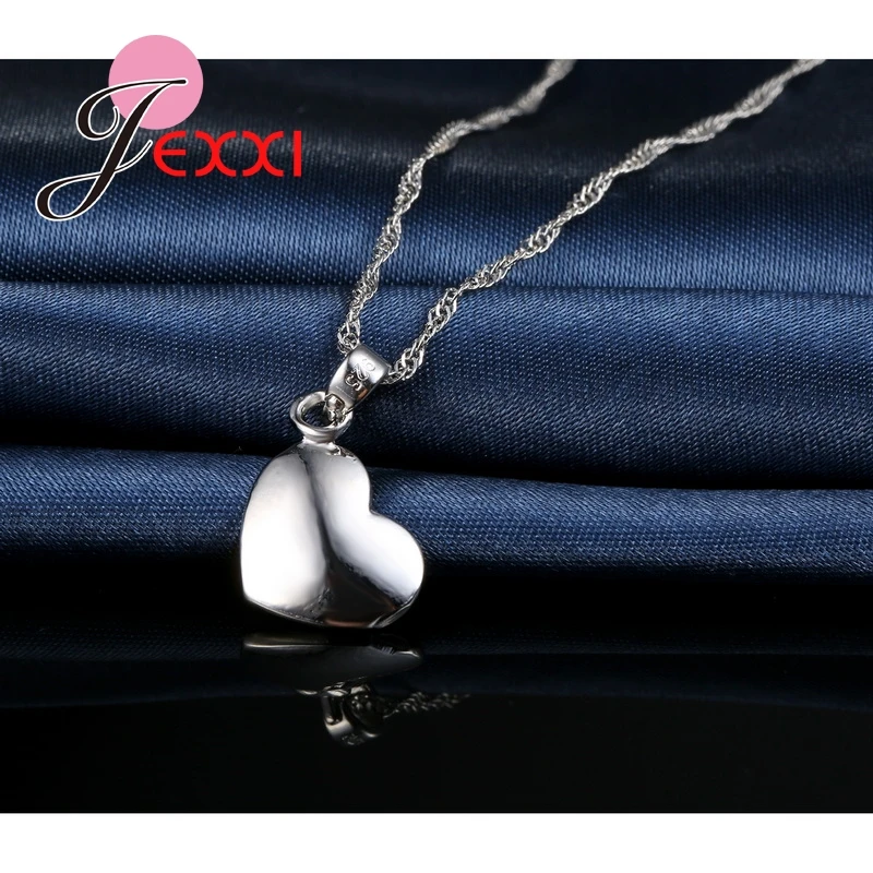 

Wholesale 925 Sterling Silver Weddings Engagement Jewelry Set Classic Cubic Zircon Heart Necklace+Earring Two Piece Sets