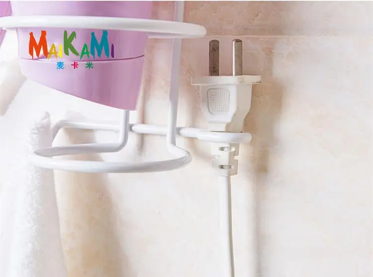 Настенный фен MAIKAMI, стойка для ванной комнаты, железная стойка-держатель для хранения, органайзер, подставка, крючки, Прямая поставка