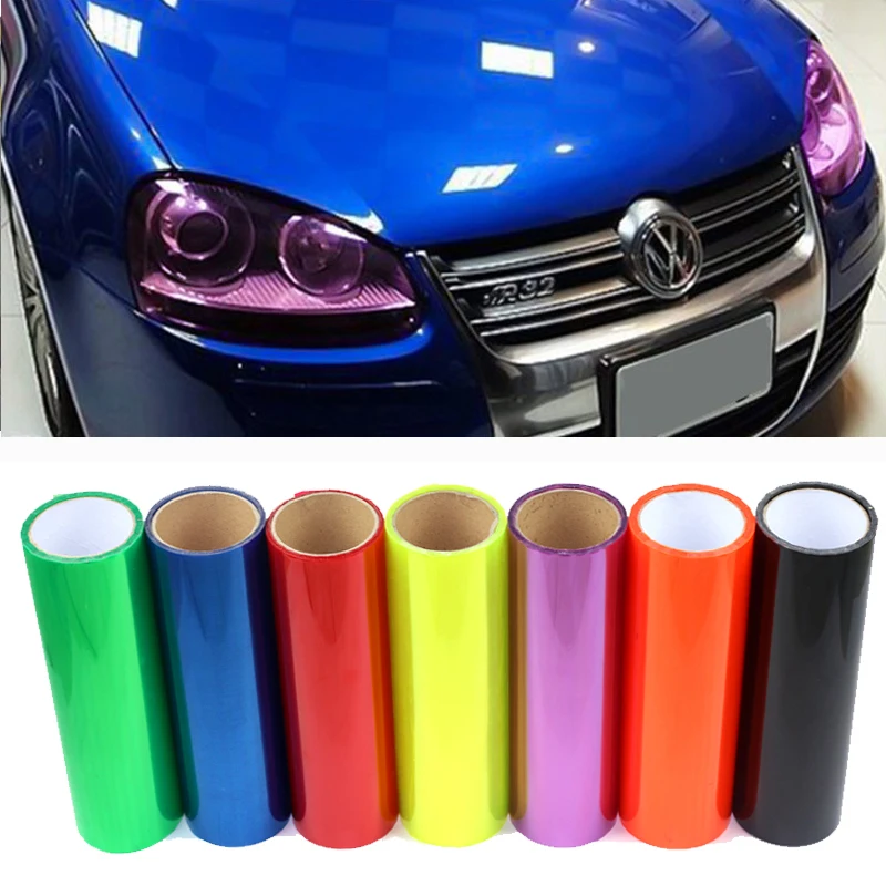 30cm*100cm Shiny Chameleon Carbon Film for Headlights Taillights Transparent Lights Turned Change Color Car Sticker Decorat | Автомобили и
