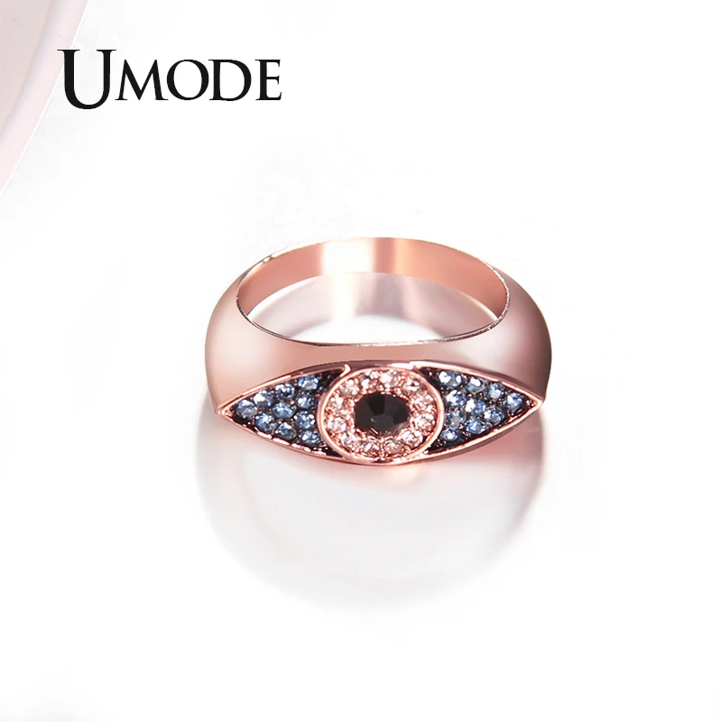 Кольцо UMODE женское круглое из розового и белого золота ювелирные Кольца