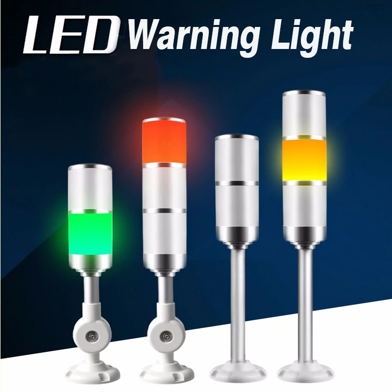 

Machine Light Led 3 Color Indicator Light 24V 220V Warning Light Workshop Machine Signal Buzzer Alarm Caution Sound Light Alarm