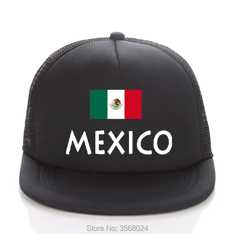 

2018 football Adult Trucker Hats Sun Hat MEXICO Football Mesh Baseball Cap Women Printed MEXICO Flag Snapback For Men