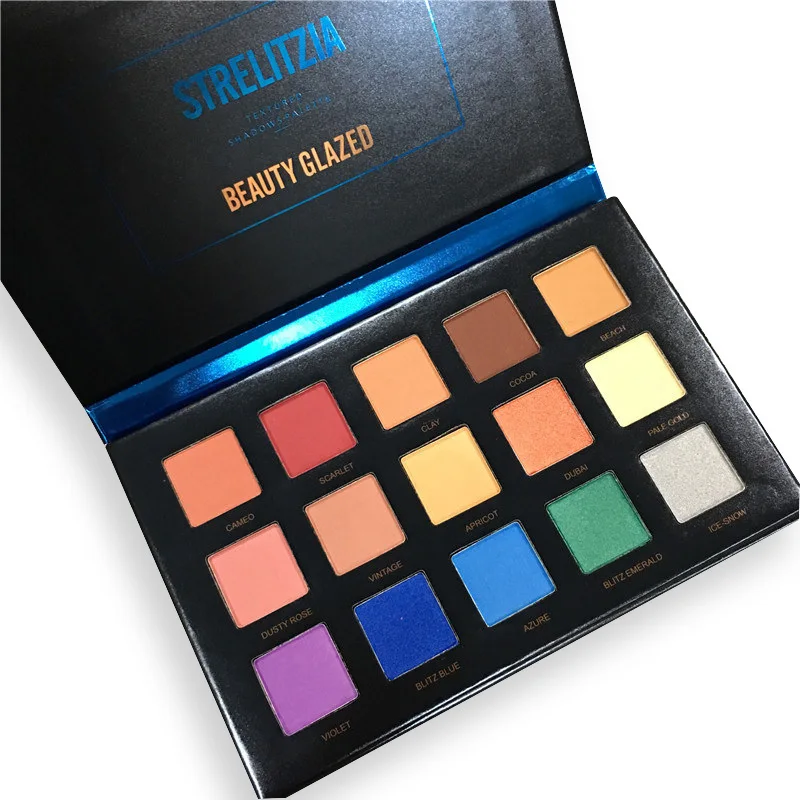 Красивые глазурованные мерцающие глаза макияж 15 цветов Тени для век Pallete