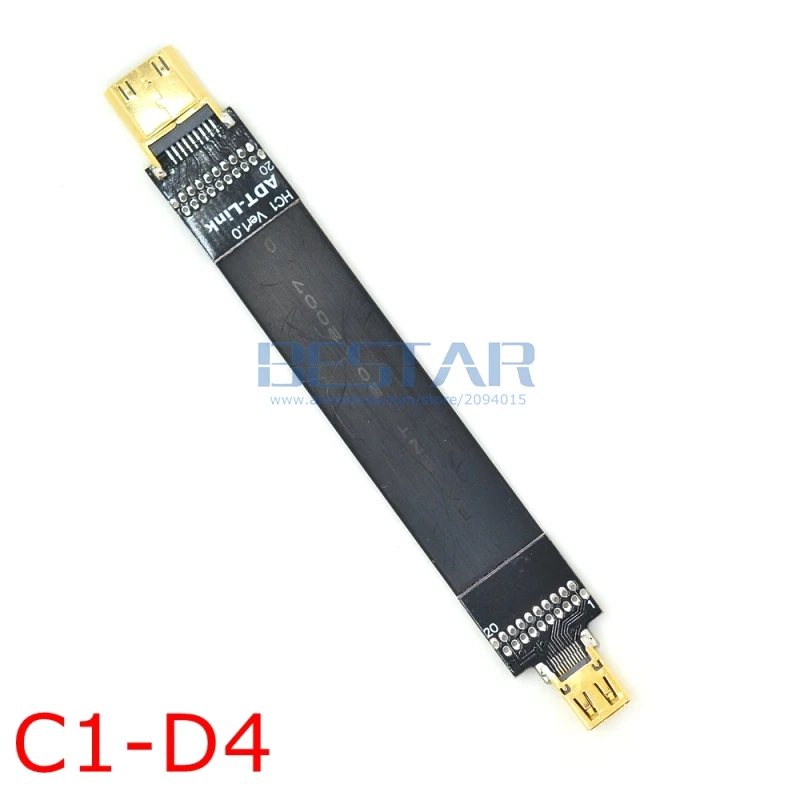 C1 FPV Mini HDMI штекер к 2 0 Micro экранированный FPC плоский кабель 4k 60 Гц 5 см м для