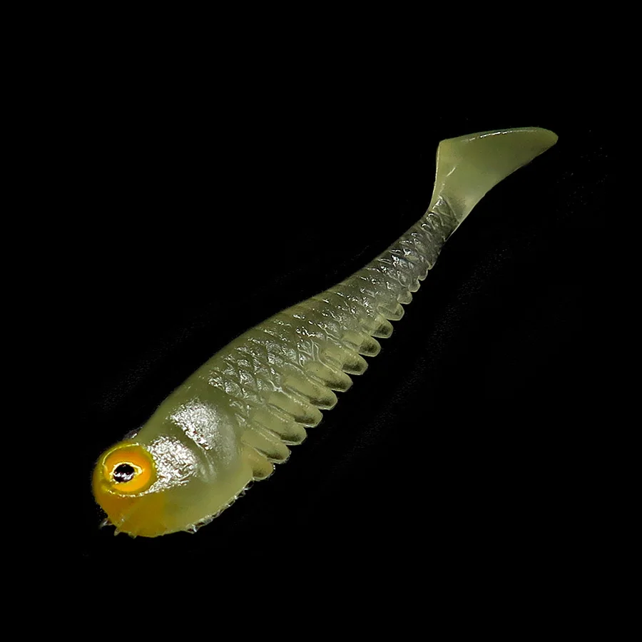Minfishing 10 шт./упак. гибкая мягкая силиконовая маленькая рыба светящаяся воблер