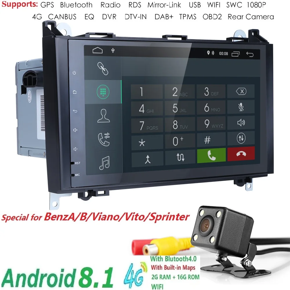 2 Din Авто Радио CarDVR gps головного устройства для Mercedes Benz B200 A B класс W169 W245 Viano Vito W639