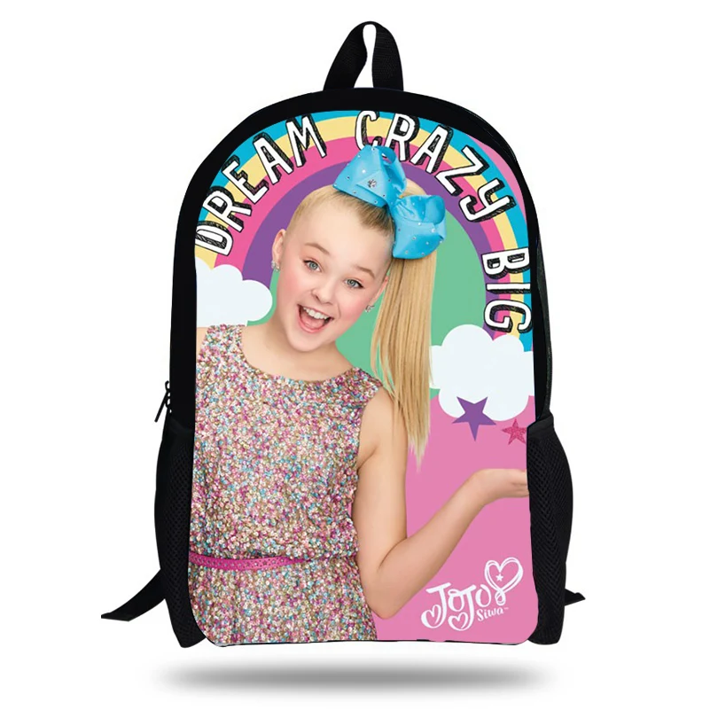 Популярный 16 дюймовый рюкзак с принтом JOJO Siwa для детей школьные сумки мальчиков