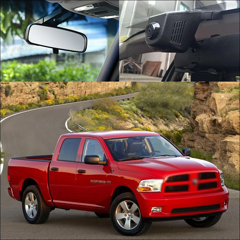 Видеорегистратор BigBigRoad для Dodge Ram управление через приложение Wi Fi ночное