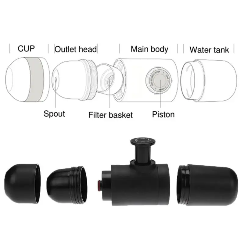 Мини-кофемашина ручная Кофеварка портативная кофеварка для эспрессо ручной