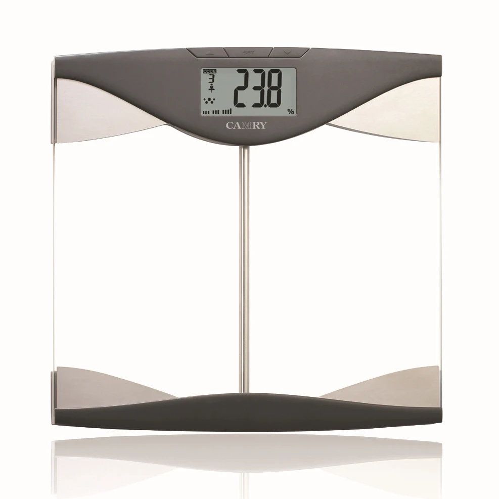 Human Scale Household Bathroom Body Fat Monitor with Multi function and Simple fashionable pattern |