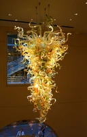 fancy lighting long chandelier hand blown glass american style chandelier for home decorations