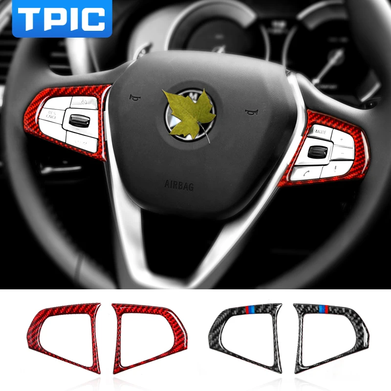 TPIC отделка салона автомобиля Руля из углеродного волокна Стайлинг для BMW G01 G02 G30 X3