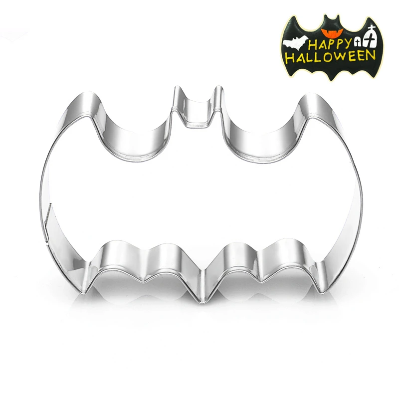 

Halloween Stainless Steel 3D Bat Cookie Cutter Bat Biscuit Embossing Mould Cake Mold Kitchen Accessory Baking Pastry Tools