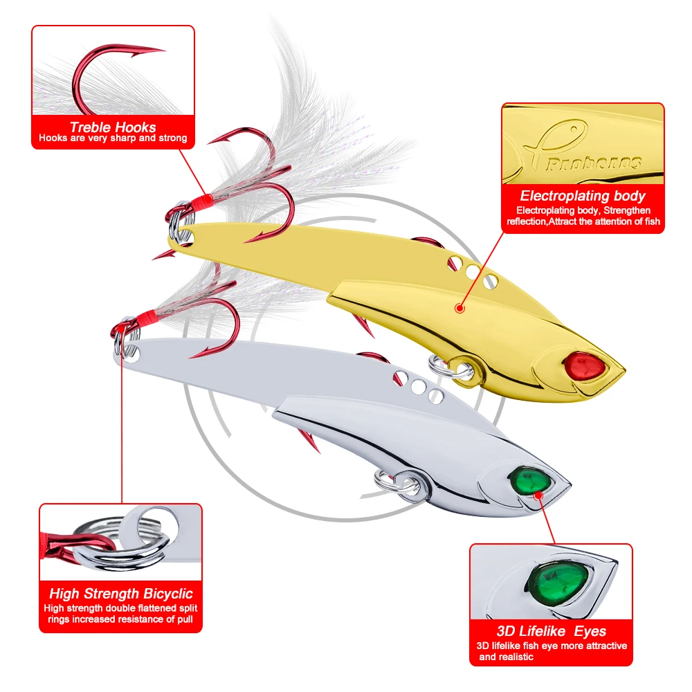 10 шт./лот высококачественная металлическая приманка в виде ложки 2 цвета